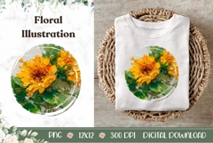 Sunflowers Illustration, Nature PNG, Art Sunflowers PNG Product Image 1