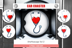 Car Coaster Medical Stethoscope Product Image 1
