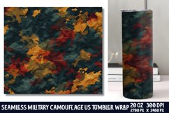 Seamless Military Camouflage US Tumbler Wrap Product Image 1