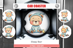 Car Coaster Sleepy Bear Product Image 1