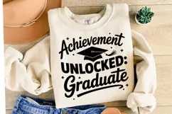 Achievement Unlocked Graduate svg | Graduation | Shirt Svg Product Image 2