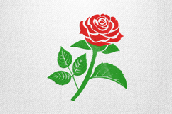 Elegant Red Rose Floral Embroidery Design File Product Image 1