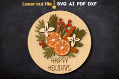 Christmas Sign SVG laser cut files for Glowforge Product Image 1