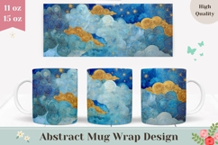 Celestial Mug Wrap, Sky Mug Design, Stars Mug Sublimation Product Image 1
