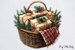 Christmas Baskets Clipart PNG Product Image 1
