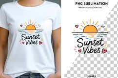 Sunset Vibes PNG | Summer Sunset Clipart | Beach Sunset Product Image 1