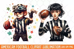 American Football Clipart Sublimation, 4th Of July Product Image 1