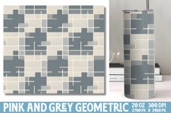 Pink and Grey Geometric Papers Tumbler Wrap Product Image 1