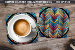 Christmas Coaster Sublimation, Christmas Coaster PNG Design Product Image 1
