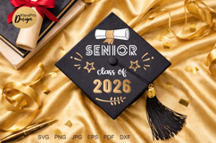 Senior class of 2026 graduation cap SVG graduation hat Product Image 1