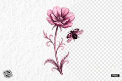Summer Wildflowers &amp; Lady Bugs Clipart Product Image 1