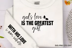 God's love is the greatest gift Sleeve SVG PNG Product Image 1