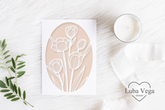 Flowers postcard laser cut / Card Laser Cut Flower Product Image 3