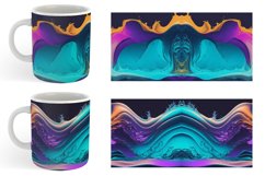 3D Wavy Fluid Hologram | Mug sublimation design Product Image 3