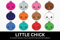 Little Chick Colorful Cliparts Product Image 1