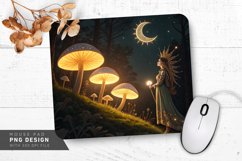 Mystical Mushroom Glow Mouse Pad PNG Design Product Image 1