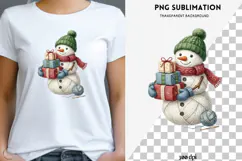 Yarn snowman png design for T-shirts Product Image 1