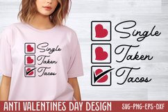 Single taken tacos SVG, Valentine&#039;s Day SVG Product Image 1