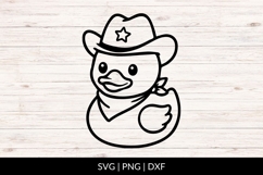 Cowboy Rubber Duck SVG Product Image 1