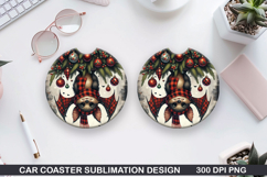 Bat Hanging Car Coaster Sublimation| Christmas Coaster PNG Product Image 1