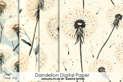 Dandelion digital paper Product Image 1