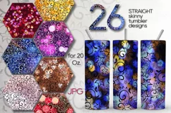 Floral ornament | 26 Skinny Tumbler Sublimation designs, JPG Product Image 1