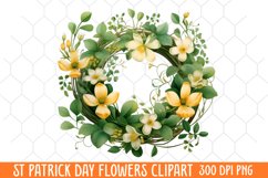 St Patrick Day Flowers Clipart Product Image 1