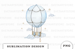 Watercolor Air Balloon png Product Image 1