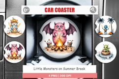 Car Coaster Summer Break Monsters Product Image 1