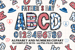 Father’s Day Alphabet clipart, father’s day letters doodle Product Image 1