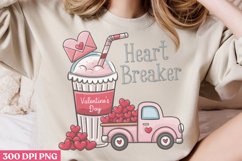 Heart Breaker PNG, Coffee Valentines day Sublimation PNG Product Image 2