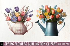 Spring Flowers Sublimation Clipart Product Image 1