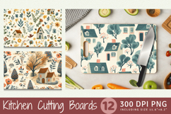 Country Cottagecore Cutting Boards sublimation Design Product Image 1