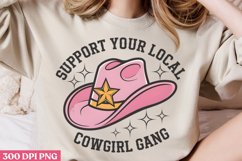Support Your Local PNG, Pink Western Sublimation PNG Product Image 2