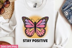 .Stay Positive PNG, Retro Positive Sublimation PN Product Image 2