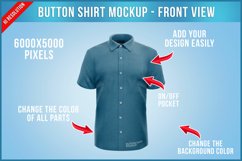 Button Shirt Mockup - Front View Product Image 1