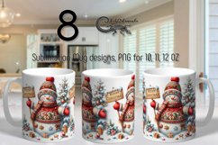 Christmas Snowman | cute Xmas Sublimation Mug design bundle Product Image 1
