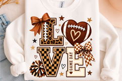 Love Game Day Football Coquette PNG Product Image 1