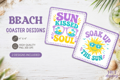 Beach Coaster Designs Summer coaster Beach quotes Product Image 1