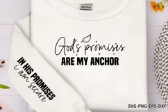 God's promises are my anchor Sleeve SVG PNG Product Image 1