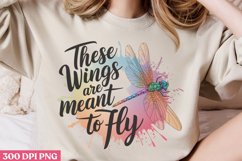 These wings are PNG, Retro Dragonfly Sublimation PNG Product Image 2