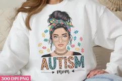 Autism mom PNG, Autism Sublimation PNG Product Image 1