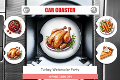 Turkey Party Car Coaster Product Image 1