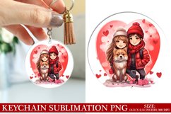 Dog Valentine&#039;s Day Keychain Sublimation Bundle Product Image 2