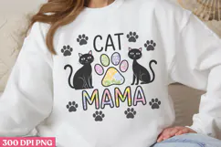 Cat Mama PNG, Cat Mom Sublimation PNG Product Image 1