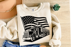 USA Truck Svg Design | Svg Cut Files | Shirt Svg Product Image 2
