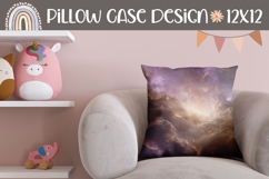 Abstract Pillow Case, Violet Pillow Design, Glitter Pillow Product Image 1