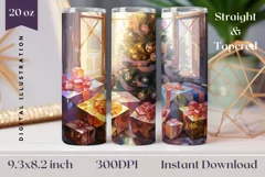 Christmas Tumbler Wrap Design, Christmas Presents Tumbler Product Image 1