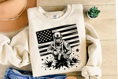USA Solider Svg Design | Svg Cut Files | Shirt Svg Product Image 2