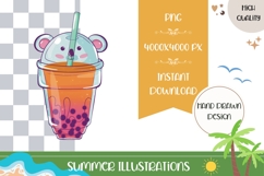 Hand Drawn Bubble Tea Illustration, Cartoon Bubble Tea PNG Product Image 1